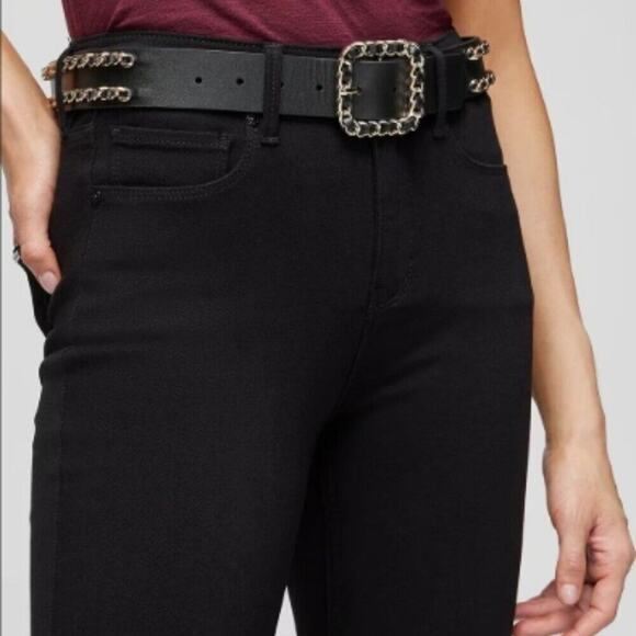 White House Black Market Double Chain Leather Belt – Size S – NWT